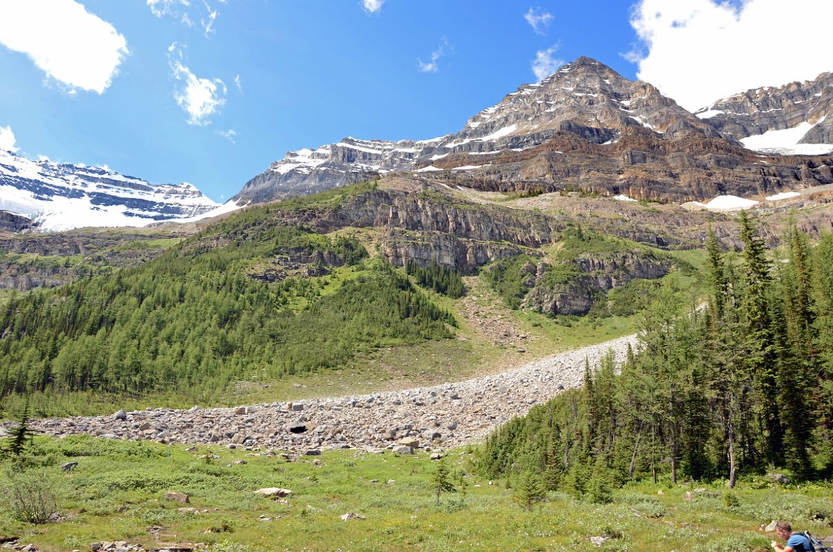 22 Collier Peak and Popes Peak From Plain Of The Six Glaciers Teahouse Near Lake Louise